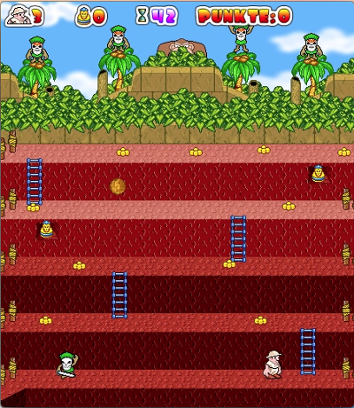 Der Levelaufbau vom Retro Game Monkey Kong